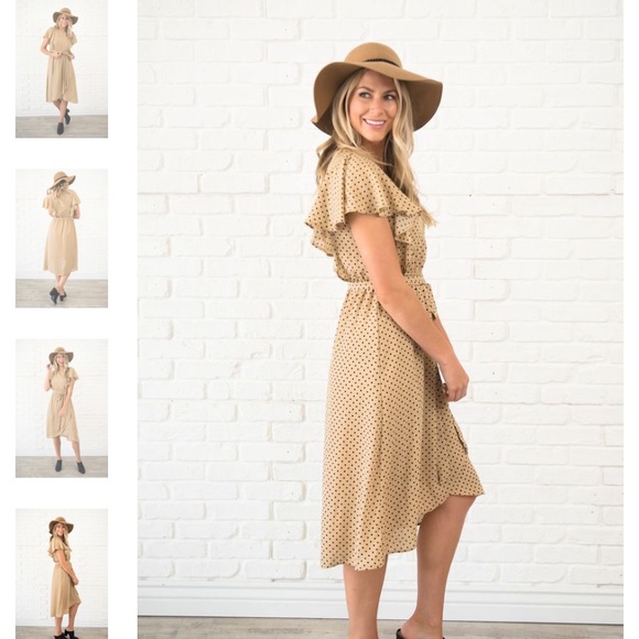 Citrus & Lemon Modest Midi Dress Size M - Picture 3 of 8